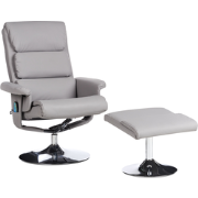 Beliani LEGEND - TV-fauteuil-Grijs-Kunstleer