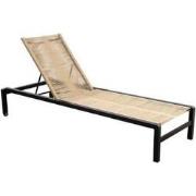 Ishi stackable lounger alu black/rope natural