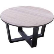 Teeburu coffee table 60x31cm. alu black/travertin