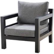 Midori lounge chair alu black/panther black