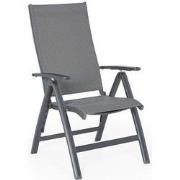 SUNS Lucca Recliner Black Grey Textilene