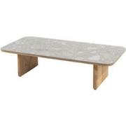 Lucas salontafel teak 120 x 60 x 30 cm Met keramiek terrazzo tafelblad...