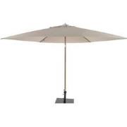 Azzurro 300 cm dia. zand met houtlook frame parasol 4SO