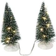 Kerstboom 2x14 cm 20 warm led 2xAA exclusief