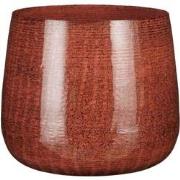 Mica Decorations Bloempot Benson Rond - 23x23x20 cm - Ijzer - Donkerro...