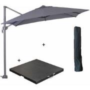 Garden Impressions Hawaii zweefparasol S 250x250 - donker grijs met 60...