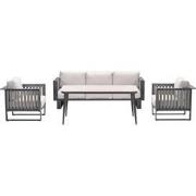 Garden Impressions Gabon - Lagan lounge dining set 4-delig - taupe