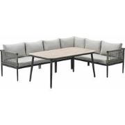 Garden Impressions Burela lounge dining set 5-delig rechts - taupe