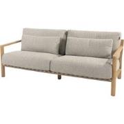 Lucas 3-zits lounge bank teak incl. 6 kussens 4SO