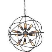 Metalen grijze kroonluchter Spoutnik D70cm