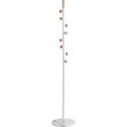 Kapstok van marmer, hout en wit metaal - H178 cm