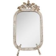 Clayre & Eef Tafelspiegel 25x6x48 cm Beige IJzer Glas
