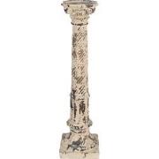 Clayre & Eef Kandelaar  16x16x63 cm Beige Bruin Polyresin Kaarsenhoude...