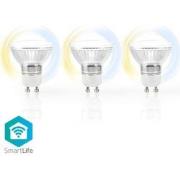 Nedis WIFILW30CRGU10 Wi-fi Smart Led-lamp Warm Tot Koel Wit Gu10 3-pac...