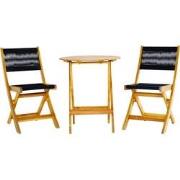 SenS-Line - Lanzarote Bistroset - Zwart en Bruin - 3-delig