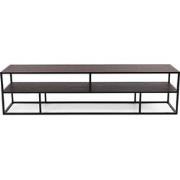 Stalux Tv-meubel 'Luuk' 200cm, kleur zwart / bruin hout