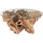 J-line - Salon Tafel Raoul Teak Hout Naturel Large - 100x100x45cm