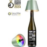 Sompex Flessenlamp " TOP " met houdbare kurk| 2.0 Led| Groen metallic ...