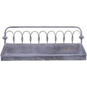 Clayre & Eef Wandrek  55x18x21 cm Grijs Beige Metaal Rechthoek Muurrek