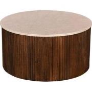 Salontafel Davi Marmer Donkerbruin Rond 70cm - Giga Meubel