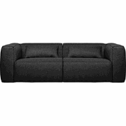 WOOOD Bean 3,5-Zits Bank - Polyester - Dark Grey - 73x246x96