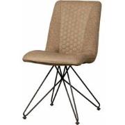 Tower living Capri sidechair - Vintage Brown + Linen Brown