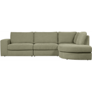 vtwonen Family Hoekbank Rechts - Polyester - Groen - 85x301x189