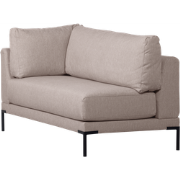 vtwonen Couple Eetbank Element Rechts - Polyester - Naturel -73x80x170