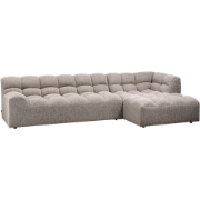 WOOOD Allure Chaise Longue Bank Rechts - Polyester - Klei - 79x324x165