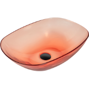 Beliani MOENGO - Wastafel-Transparant-Solid surface (geen glas)