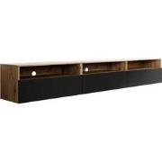 Meubella TV-Meubel Bolivar - Mat zwart - Eiken - 270 cm