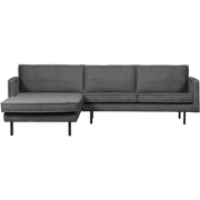 BePureHome Rodeo Chaise Longue Links - Velvet - Mountain - 85x300x155