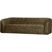 BePureHome 3-Zits Bank Sloping - Structure Velvet - Bonsai - 77x240x87
