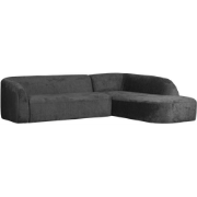 BePureHome Hoekbank Rechts Sloping - Velvet - Mountain - 77x274x87/225