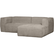 WOOOD Bean Chaise Longue Bank Rechts - Melange - Travertin -73x254x178