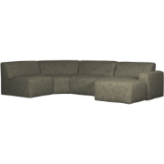 WOOOD Avelon U-Bank - Polyester - Melange - 78x315x205