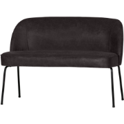 BePureHome Vogue Eetbank - Leer - Zwart - 83x120x59