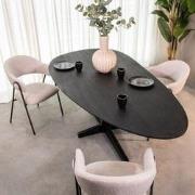 LABEL51 Eetkamertafel Rosie - Zwart - Mangohout - 220x100 cm