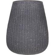 Clayre & Eef Theelichthouder  Ø 11x13 cm Grijs Glas Rond Waxinelichtho...