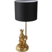 Clayre & Eef Bureaulamp Aap Ø 23x45 cm  Goudkleurig Zwart Kunststof Ta...