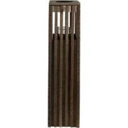 Clayre & Eef Windlicht  14x14x54 cm Bruin Hout Kaarsenhouder