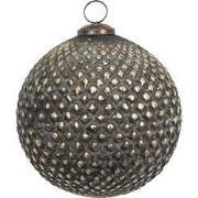 Clayre & Eef Kerstbal  Ø 14 cm Bruin Glas Kerstdecoratie