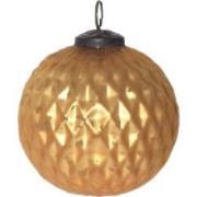 Clayre & Eef Kerstbal  Ø 10 cm Goudkleurig Glas Kerstdecoratie