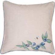 Clayre & Eef Kussenhoes  40x40 cm Beige Katoen Bosbessen Sierkussenhoe...
