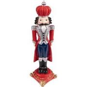 Clayre & Eef Kerstdecoratie Notenkraker 24 cm Rood Polyresin