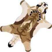 Clayre & Eef Vloerkleed Geit 60x90 cm Bruin Beige Wol Tapijt