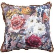 Clayre & Eef Sierkussen  45x45 cm Roze Wit Synthetisch Vierkant Bloeme...