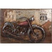 Clayre & Eef Schilderij  60x4x40 cm Bruin Ijzer Rechthoek Motor Muurde...