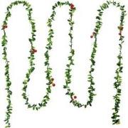 Clayre & Eef Kerstslinger Guirlande set van 12 270 cm Groen Kunststof