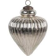 Clayre & Eef Kerstbal Ø 16x20 cm Zilverkleurig Glas